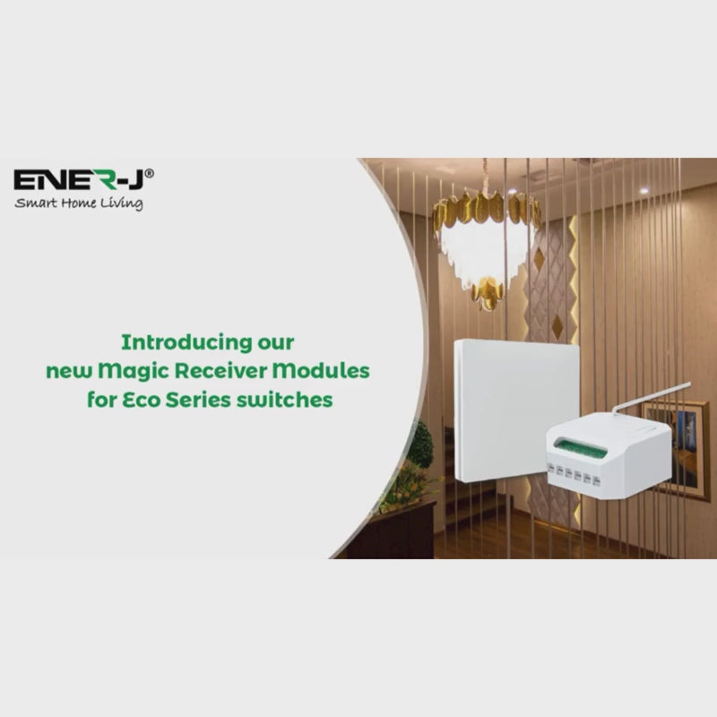 Wireless Grid Switch 1-Gang Compatible, White Body with Non Dimmable + WiFi 5A RF Mini Receiver