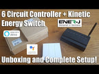 ENER-J 6 Gang Wireless Kinetic Switch, On/Off Wall Switch + 6 Circuit RF WIFI Receiver Max Load 16Ax2 + 10Ax4, 6 Circuits