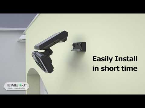 Solar Sensor 3 Heads  Wall Light, 2400 mAh, 6000-6500K