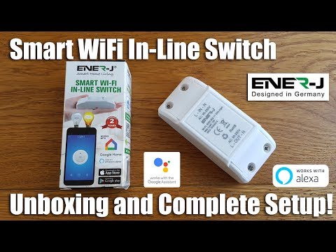 ENER-J Smart WiFi Outdoor Relay Switch (16A, IP55), Weatherproof Inline Controller for Garden Lights, Water Pumps & Fountains with App, Alexa & Google Voice Control
