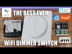 Smart Wi-Fi Dimmable Switch 1 Gang, Smart Dimmable Switch For Led Lights, Compatible With Alexa For Dimming Lights & Bulbs, White