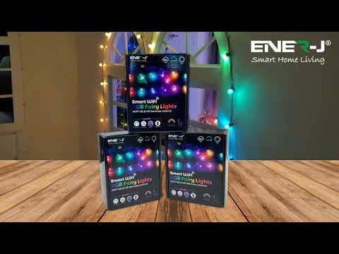 ENER-J Smart WiFi RGB Fairy Lights 5M, Alexa & Google Compatible, Music Sync LED String Lights with Remote, USB Powered, Flexible Copper Wire, Dimmable Multicolour Lighting | Single pack