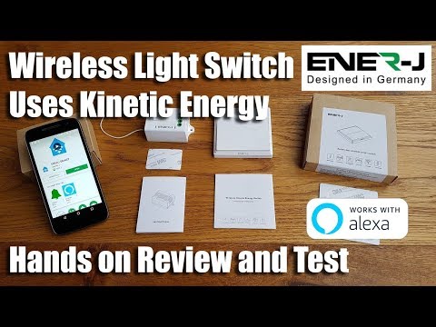 ENERJ 1-Gang Wireless Kinetic Switch & 100W WiFi Dimmable Receiver Kit, White