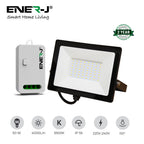 50W LED Floodlight wired with (WS1055) Non Dimmable 5A RF Receiver + 1 Gang Wireless Switch (White)