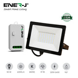 30W LED Floodlight wired with (WS1055) Non Dimmable 5A RF Receiver + 1 Gang Wireless Switch (White)