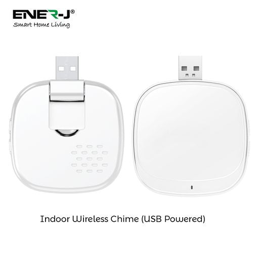 Ener-J Flexi Smart Video Doorbell, 1080p HD, Wired or Wireless Battery Powered, Indoor USB Chime