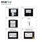 Step by step installation guide for ENER-J smart double wall socket with USB ports