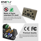 ENER-J smart wall socket with flame retardant PC shell premium quality safety protection and CE certification