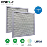 595x595 LED Honey Comb Backlit Panel with UGR<19, 2 pcs pack, CCT Switchable, 5 yrs warranty