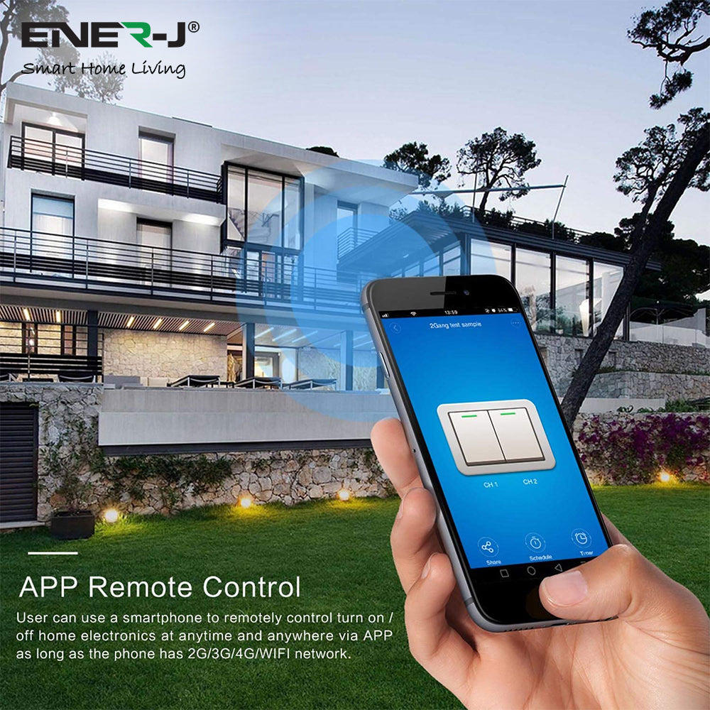Smart WiFi wall socket with mobile app remote control for home automation and smart living