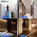 ENERJ 1-Gang Wireless Kinetic Switch & 100W WiFi Dimmable Receiver Kit, White