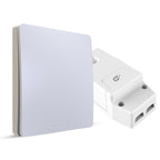 ENERJ 1-Gang Wireless Kinetic Switch & 100W WiFi Dimmable Receiver Kit, White