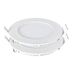 6W Recessed Round LED Mini Panel Downlight, 120mm Diameter, 105mm Hole Size, 2 Years Warranty, 20000 Hours Long life | Pack of 4 - 3000K