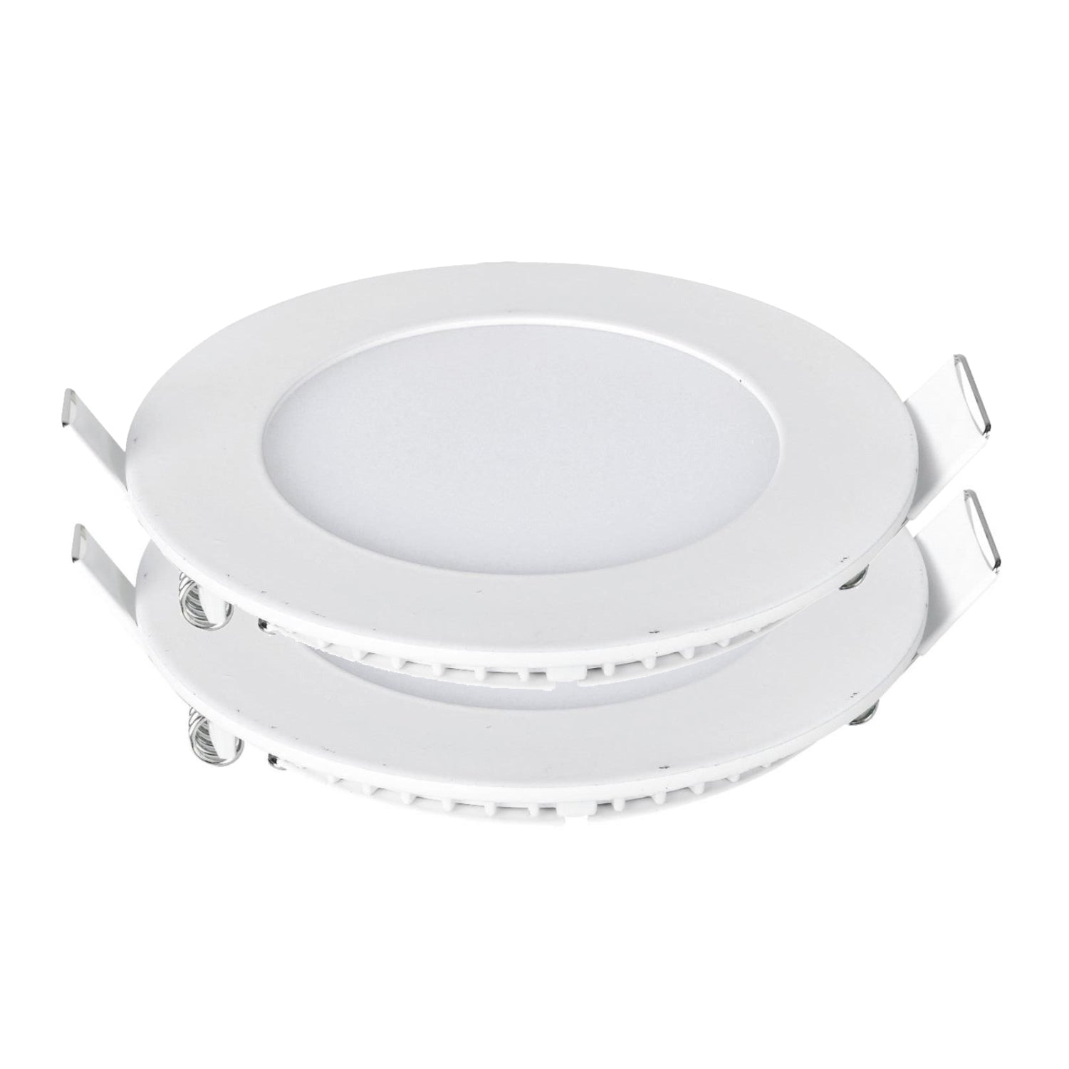 6W Recessed Round LED Mini Panel Downlight, 120mm Diameter, 105mm Hole Size, 2 Years Warranty, 20000 Hours Long life | Pack of 4 - 3000K