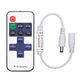 LED Strip Dimmer Controller with 11-Key Remote - Adjust Brightness and Turn On/Off Single-Color 12V/24V LED Strips