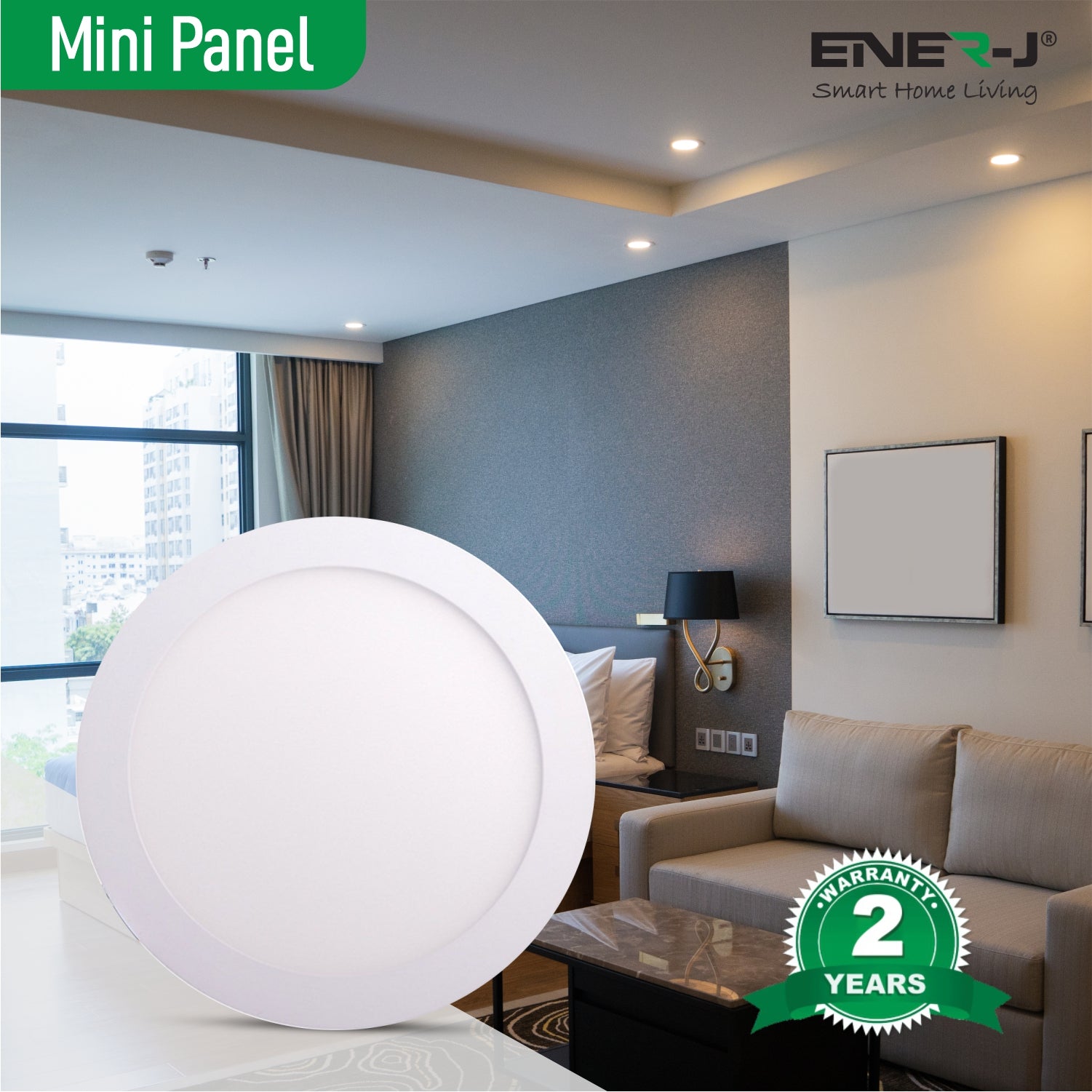 18W Recessed Round LED Downlight Mini Panel 220mm Diameter, 205mm Hole Size, CE Driver, 20000 Hours Long Life, 2 Years Warranty | Single Pack - 4000K