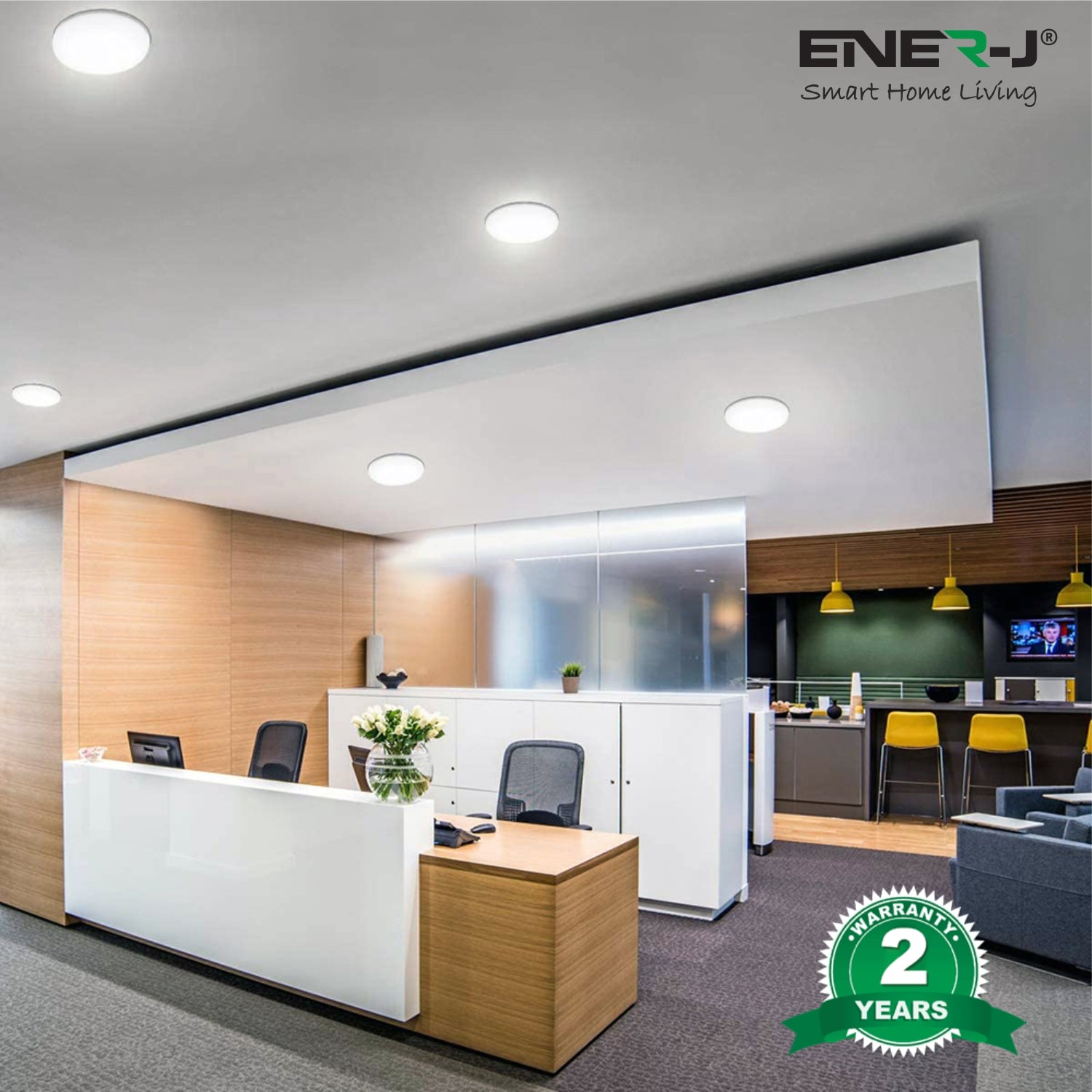 Pack of 4 24W Frameless Recessed-Surface Super LED Panel Downlights, 105mm, Round, 2 Years Warranty - 6000K