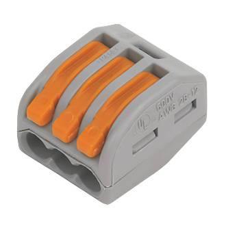 100Pcs 3 Way Spring Terminal Block Reusable Electric Cable Wire Connector - ENER-J Smart Home