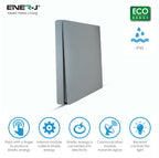 ENER-J 1 Gang Wireless Kinetic Switch, Silver + 500W RF Receiver