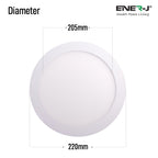 18W Recessed Round LED Downlight Mini Panel 220mm Diameter, 205mm Hole Size, CE Driver, 20000 Hours Long Life, 2 Years Warranty | Single Pack - 4000K