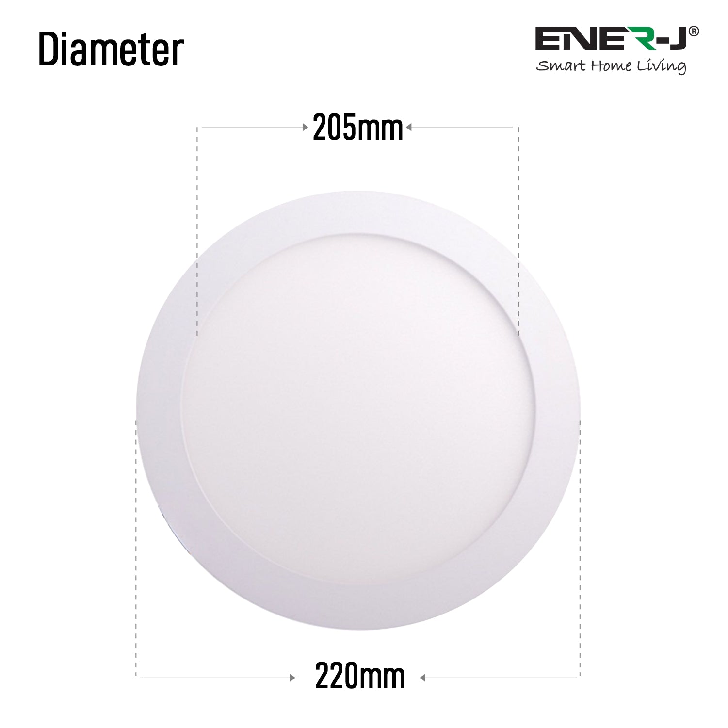 18W Recessed Round LED Downlight Mini Panel 220mm Diameter, 205mm Hole Size, CE Driver, 20000 Hours Long Life, 2 Years Warranty | Single Pack - 4000K