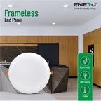 Pack of 4 24W Frameless Recessed-Surface Super LED Panel Downlights, 105mm, Round, 2 Years Warranty - 6000K