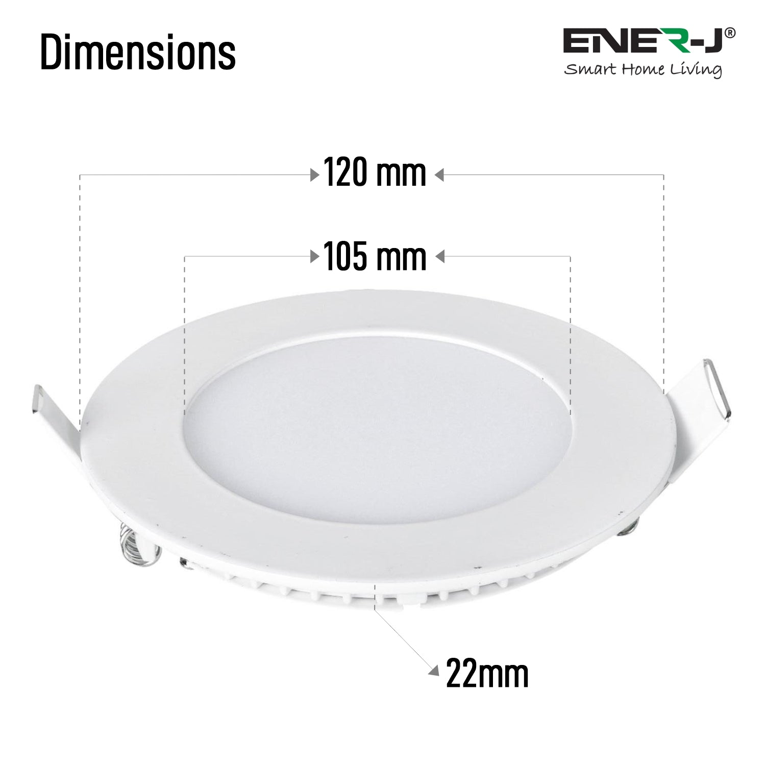 6W Recessed Round LED Mini Panel Downlight, 120mm Diameter, 105mm Hole Size, 2 Years Warranty, 20000 Hours Long life | Pack of 4 - 3000K