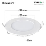 6W Recessed Round LED Mini Panel Downlight, 120mm Diameter, 105mm Hole Size, 2 Years Warranty, 20000 Hours Long life