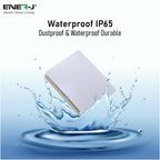 ENERJ 1-Gang Wireless Kinetic Switch & 100W WiFi Dimmable Receiver Kit, White