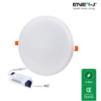 Pack of 4 24W Frameless Recessed-Surface Super LED Panel Downlights, 105mm, Round, 2 Years Warranty - 6000K