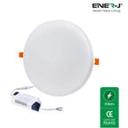 Pack of 4 12W Frameless Recessed-Surface Super LED Panel Downlights, 105mm, Round, 2 Years Warranty - 6000K