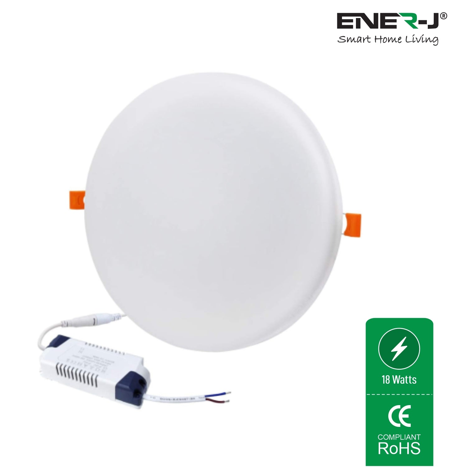 Pack of 4 12W Frameless Recessed-Surface Super LED Panel Downlights, 105mm, Round, 2 Years Warranty - 6000K