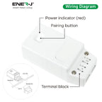 Wireless Light Switch Kit, 1 Gang Switch + 100W RF Dimmable Receiver