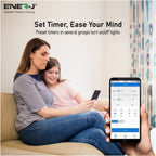 ENER-J 2 Gang Wireless Kinetic Switch Non Dimmable (silver body) + 2 x 500W RF Receiver