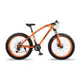 26 inches 21 gear Fat Sports Bike with High Carbon Steel, Orange - ENER-J Smart Home