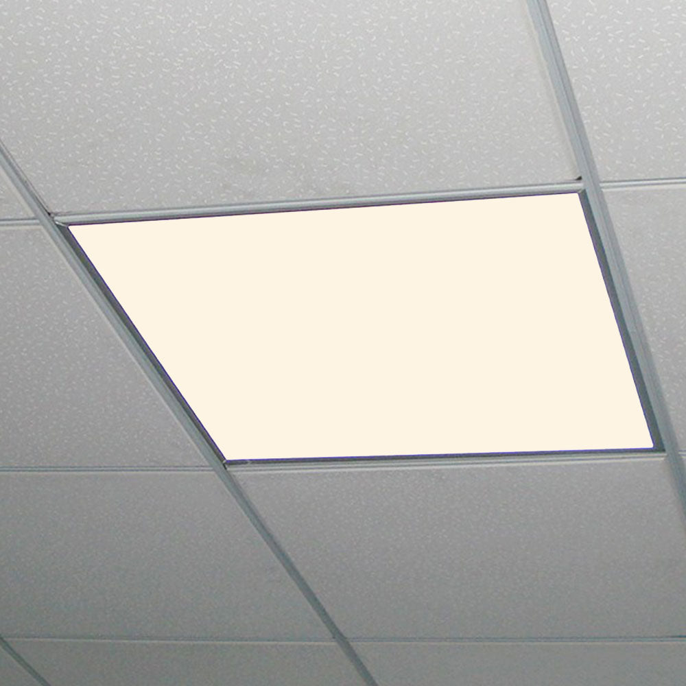 Pack of 6 LED Edgelit Ceiling Panel Tile, 3000k, 40W, 60x60 cm, 3600 L