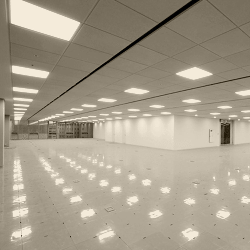 Pack of 6 LED Edgelit Ceiling Panel Tile, 4000k, 40W, 60x60 cm, 3600 Lumens, Ultra Slim LED Ceiling Panel Light Cool White, Super Bright Flat Tile LED Light for Office Bathroom Hallway