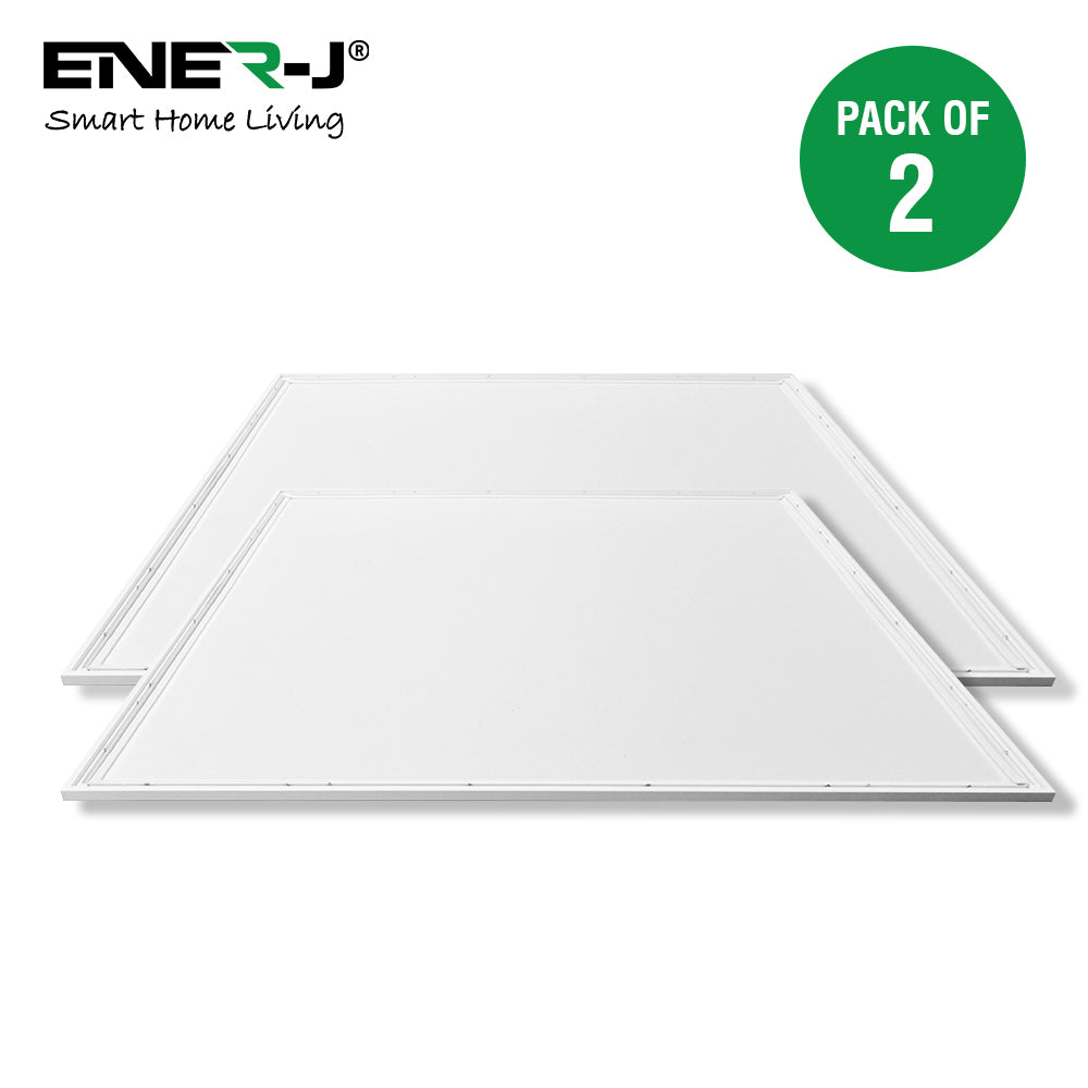 Pack of 2 595x595x30 MM, 40W LED Ceiling Slim Backlit Panel 4000K, IP20 Rating to Prevent Dirt, Moist, Eco Friendly, No Harmful Elements, 2 Years Warranty | Pack of 2