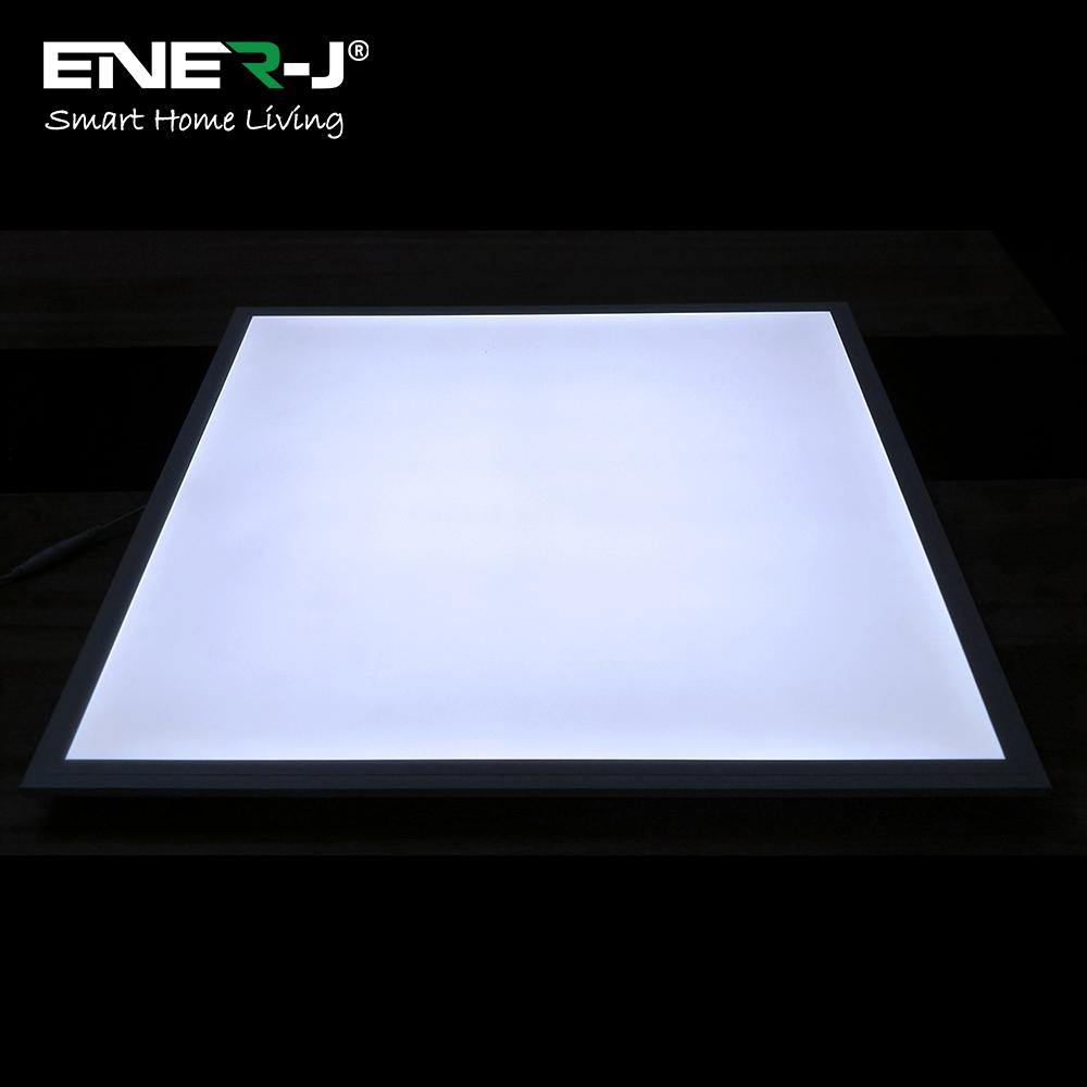 Pack of 2, 60x60 Slim Backlit Recessed LED Panels, 40W, 3800Lm, 4000K - ENER-J Smart Home