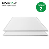 Pack of 2 595x595x30 MM, 40W LED Ceiling Slim Backlit Panel 4000K, IP20 Rating to Prevent Dirt, Moist, Eco Friendly, No Harmful Elements, 2 Years Warranty