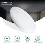 18W CEILING LIGHT WITH MICROWAVE SENSOR 1440 LUMENS CCT CHANGEABLE 300*55mm IP44 WITH QUICK CONNECTOR - ENER-J Smart Home