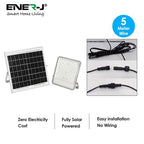 100W LED Floodlight Outdoor with Solar Panel, IP65 Waterproof, 1700 Lumens, Wall Light Work Lighting for Garage, Garden, etc