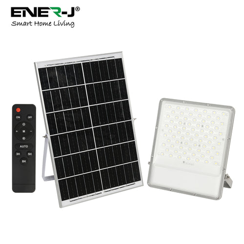200W LED Floodlight Outdoor with Solar Panel, IP65 Waterproof, 2600 Lumens, Wall Light Work Lighting for Garage, Garden, Warehouse, Parking Lot etc