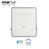 200W LED Floodlight Outdoor with Solar Panel, IP65 Waterproof, 2600 Lumens, Wall Light Work Lighting for Garage, Garden, Warehouse, Parking Lot etc