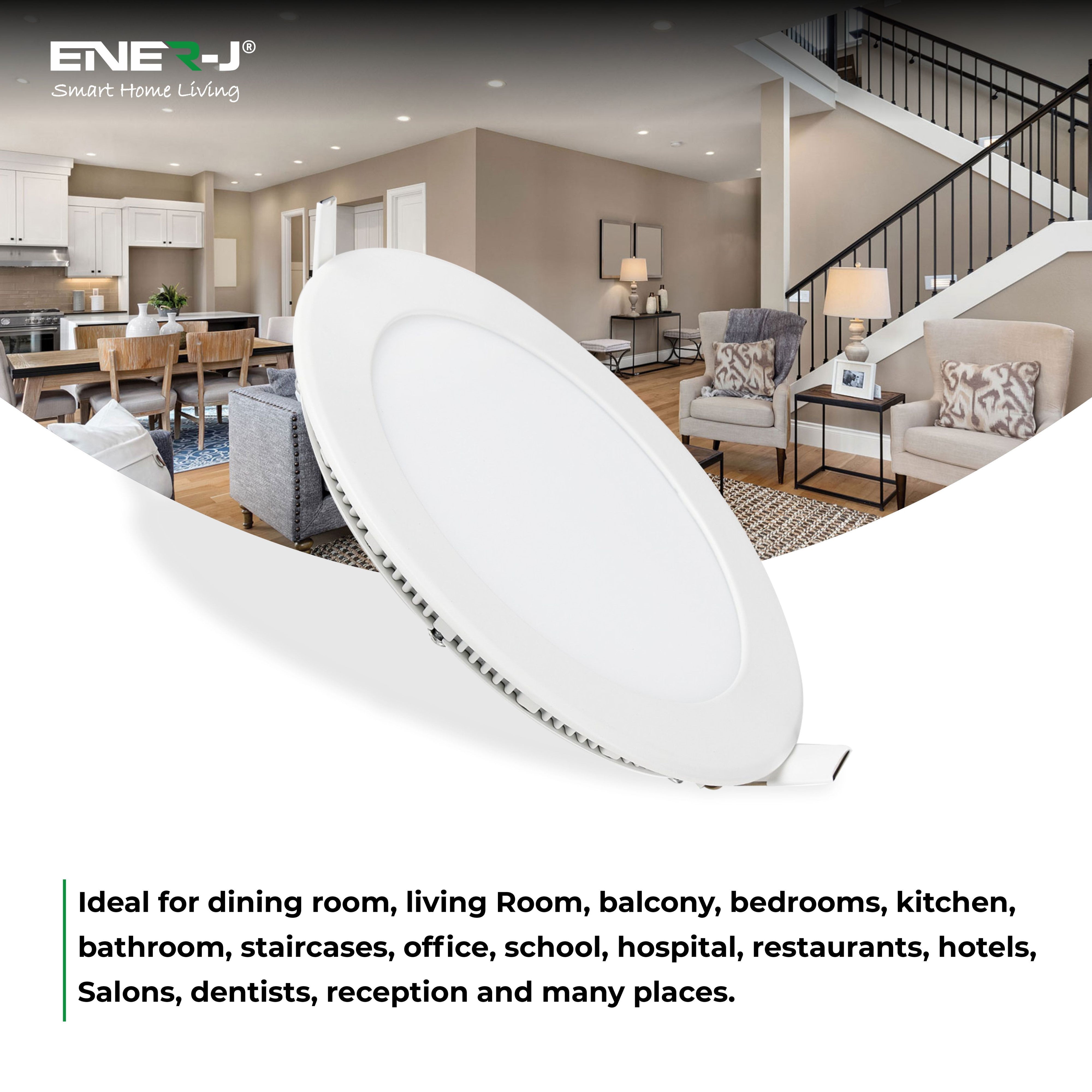 12W Recessed Round LED Downlight Mini Panel 175mm Diameter, 160mm Hole Size, CE Driver, 4000K, 20000 Hours Long Life