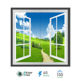 Window Style LED Panel Set of 2, 120x60 cms, Surface Mounted, Grassland Design, 6000k for Office, Meeting Room, Foyer or Waiting Room