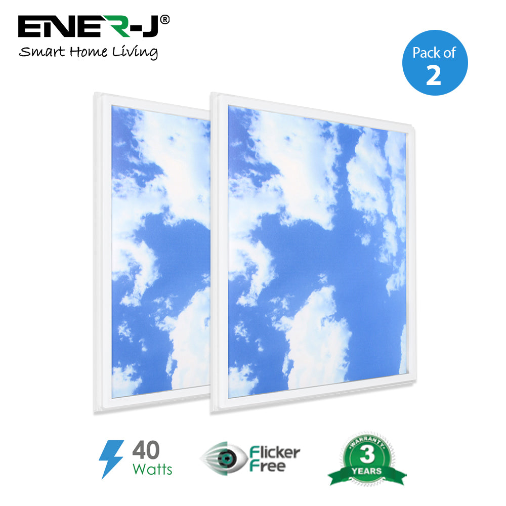 SKY Cloud 2D with Borderline LED Backlit Panel, 60x60cms, 40W, 2pcs pack