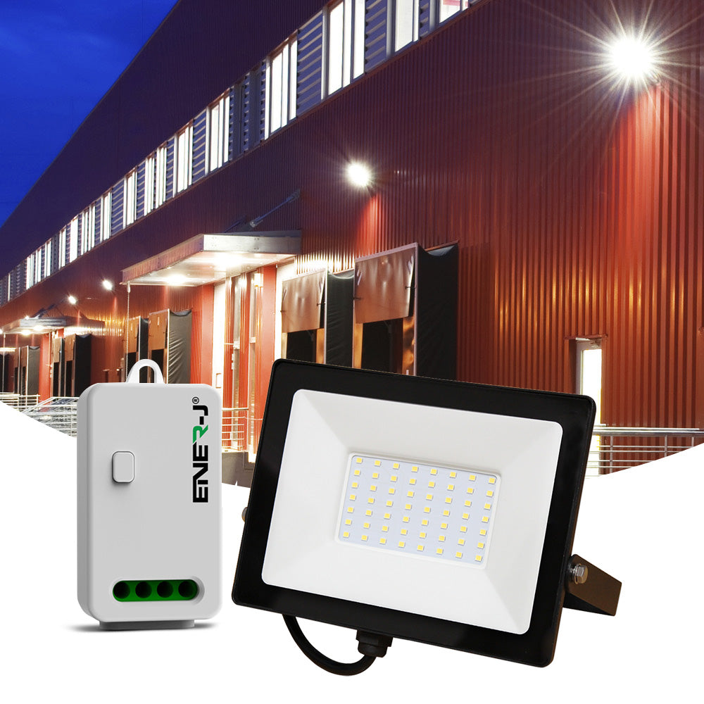 50W LED Floodlight Pre Wired with Eco Series 500W Non Dimmable RF WiFi receiver APP control remotely or Voice C