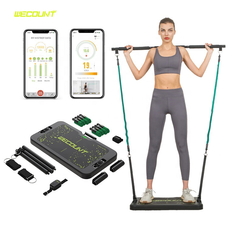 Portable Home gym workout equipment fitness sets strength training smart home gym board with Resistance Bar