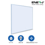 ENERJ 360W Infrared Panel Heater with WiFi Thermostat | Smart Electric Heating Panel for Wall or Ceiling Mount | Energy Efficient 595x595mm Heater